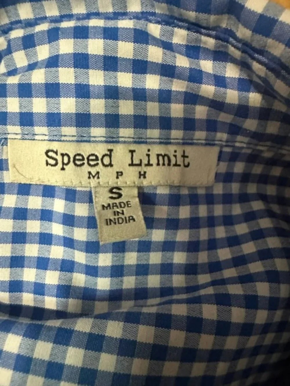 Speed Limit Mph blue white